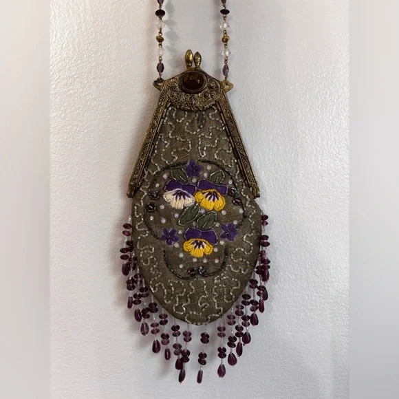 Wayne Kleski beaded kiss lock flapper bag 1920’s - Picture 5 of 6